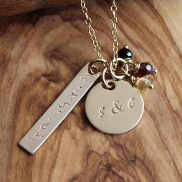 Personalized gold necklace