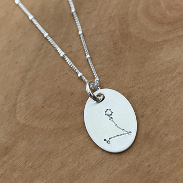 personalized silver constellation necklace