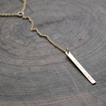 gold y bar necklace