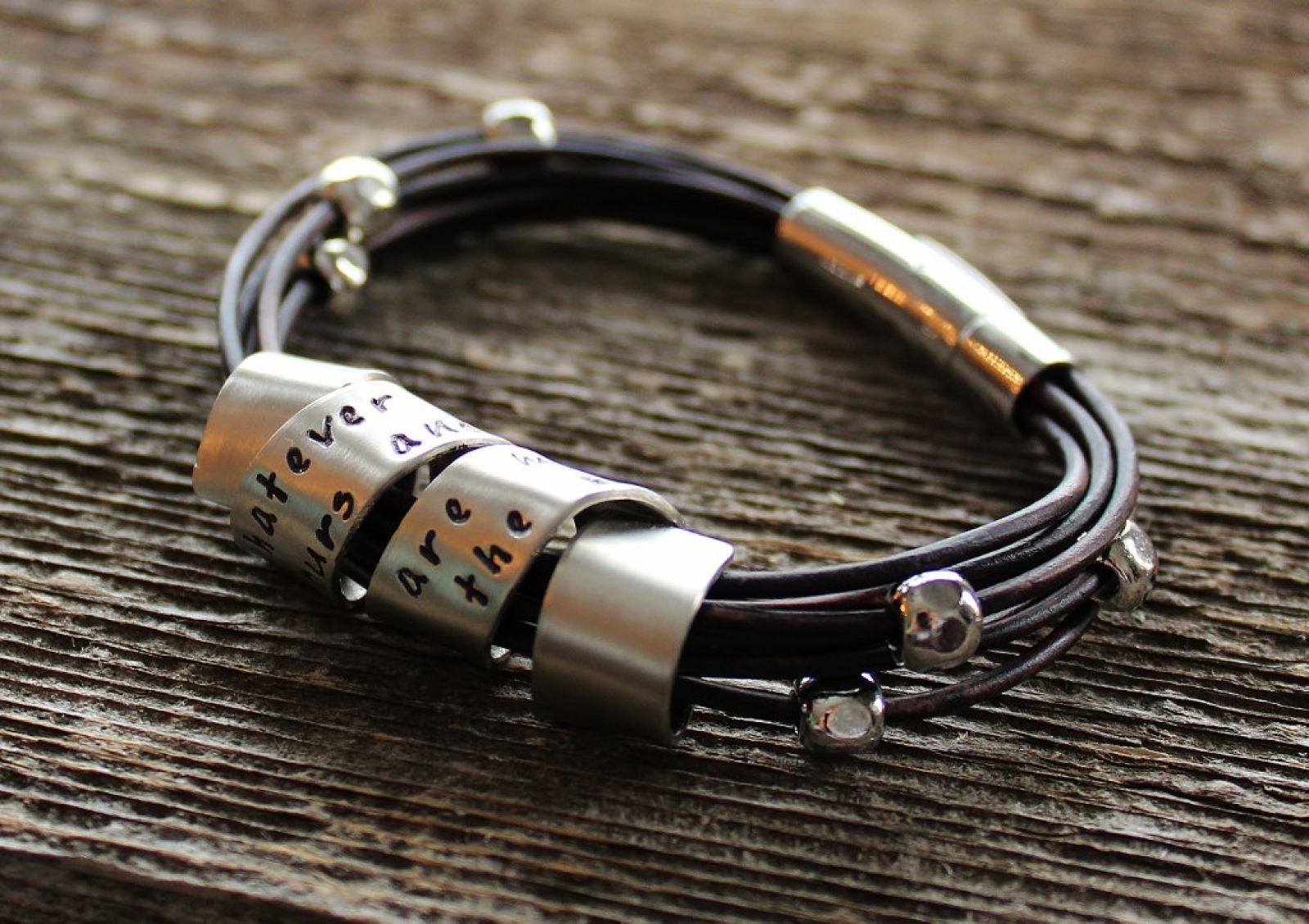 Men's Wide Leather Bracelets