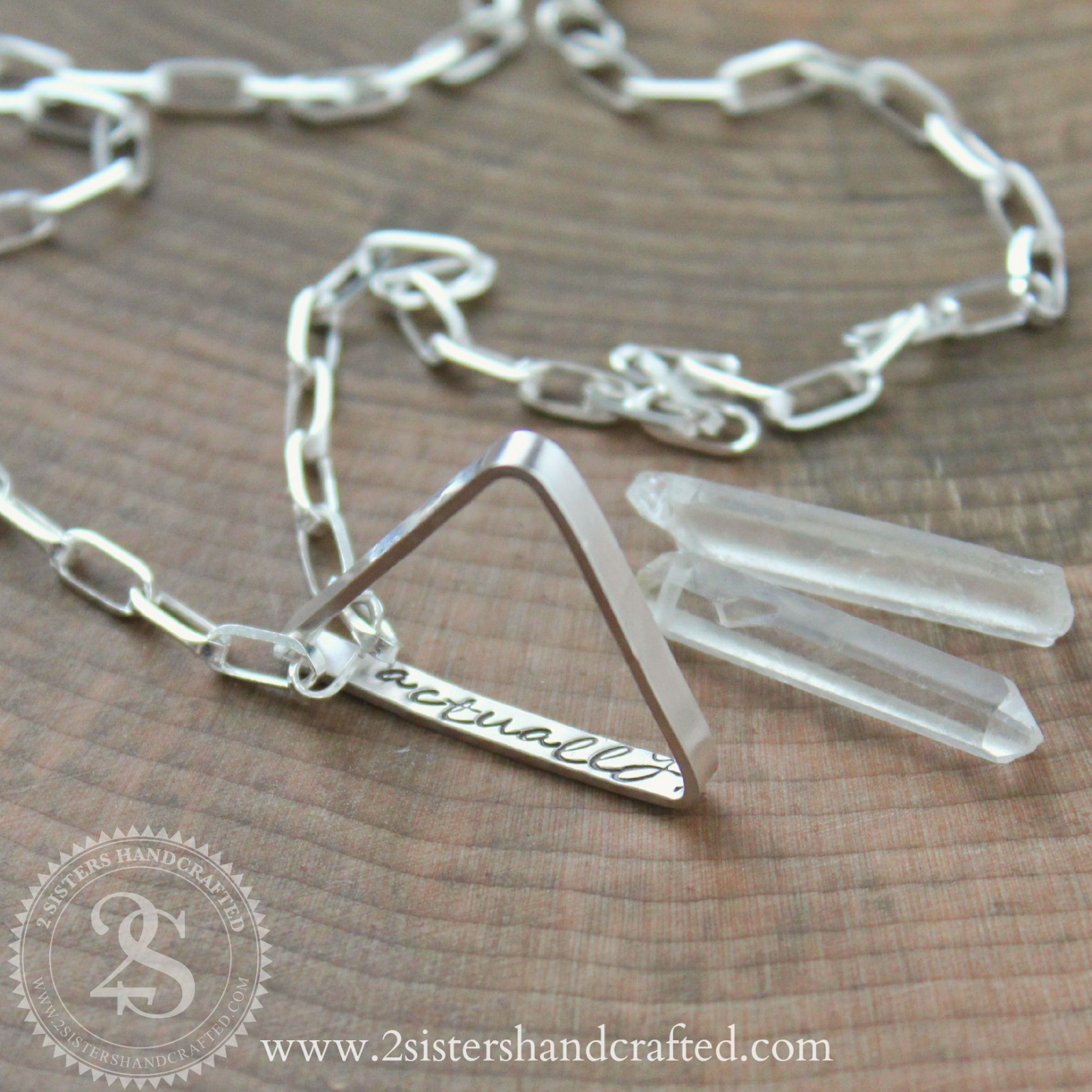 Triangle best sale prism necklace