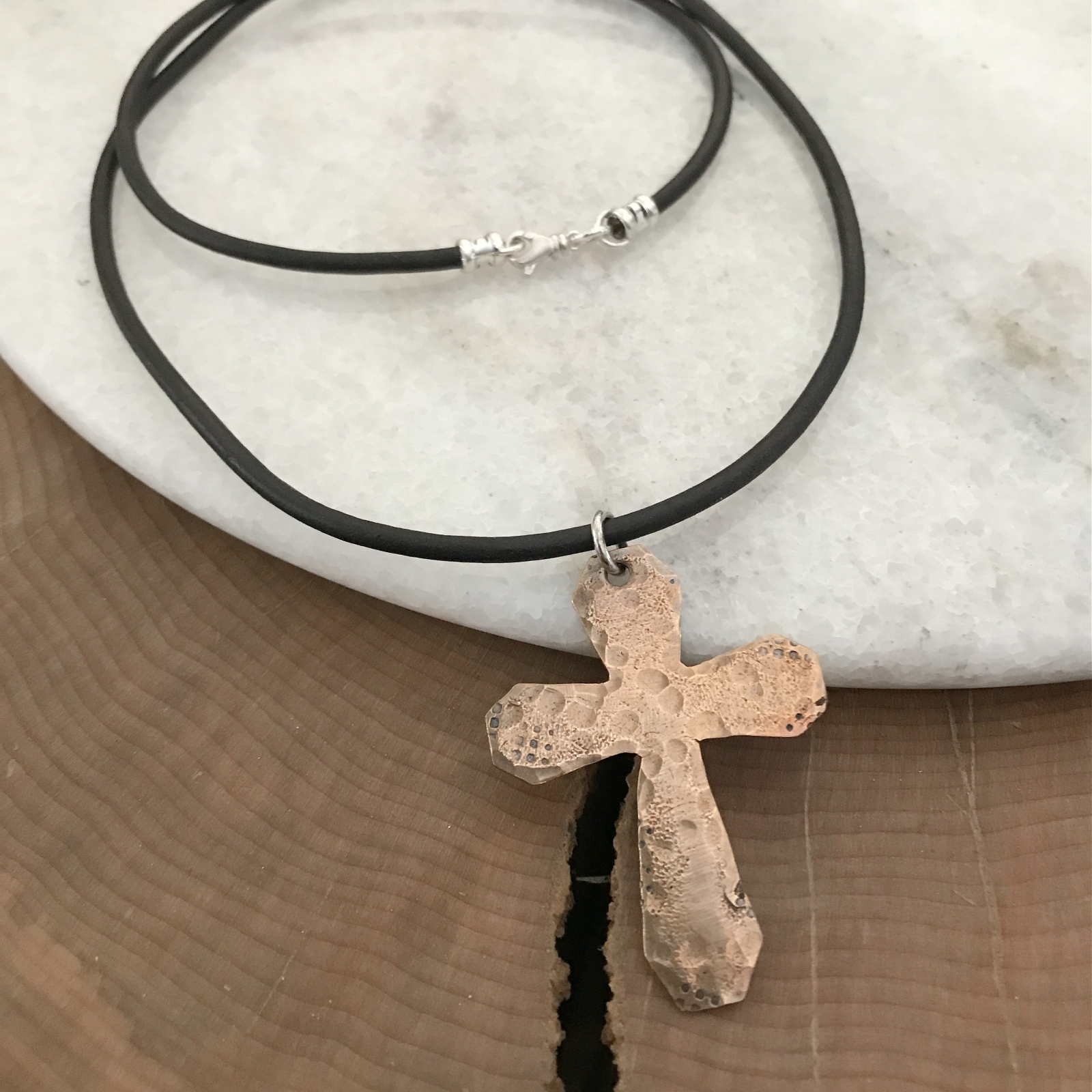 Men's Stainless Cross Necklace - Stainless Steel - Faith - Gemvius