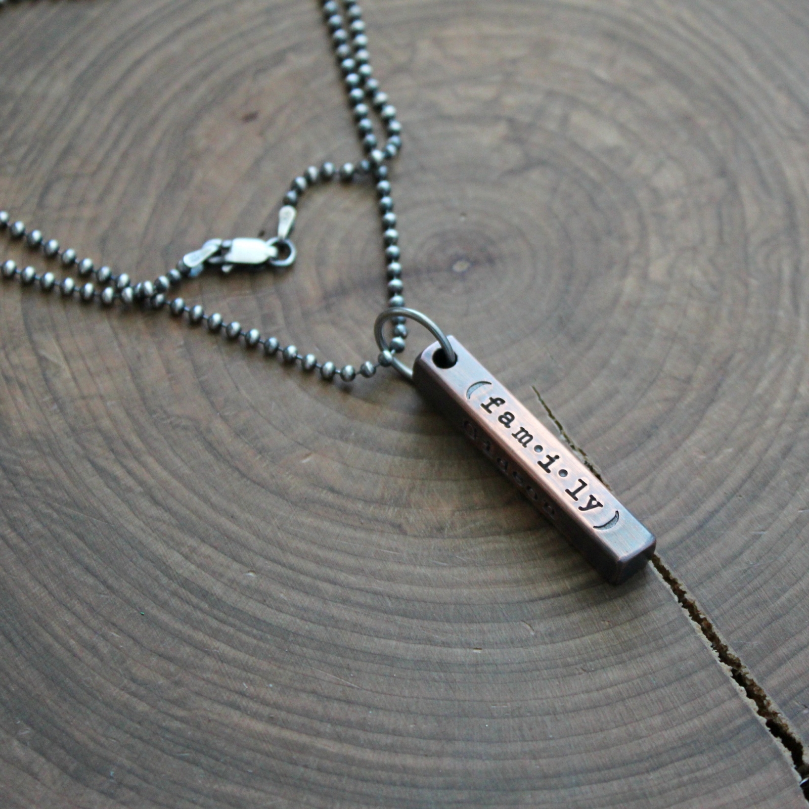 Men's Personalized Mixed Metal Bar Necklace, Custom Jude Necklace 2