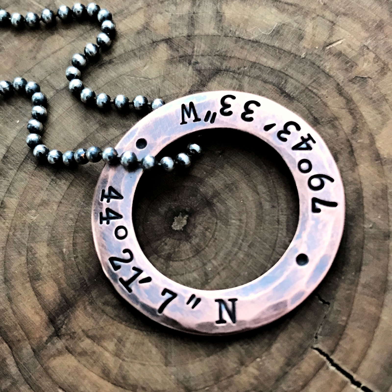 Personalized coordinates necklace sale