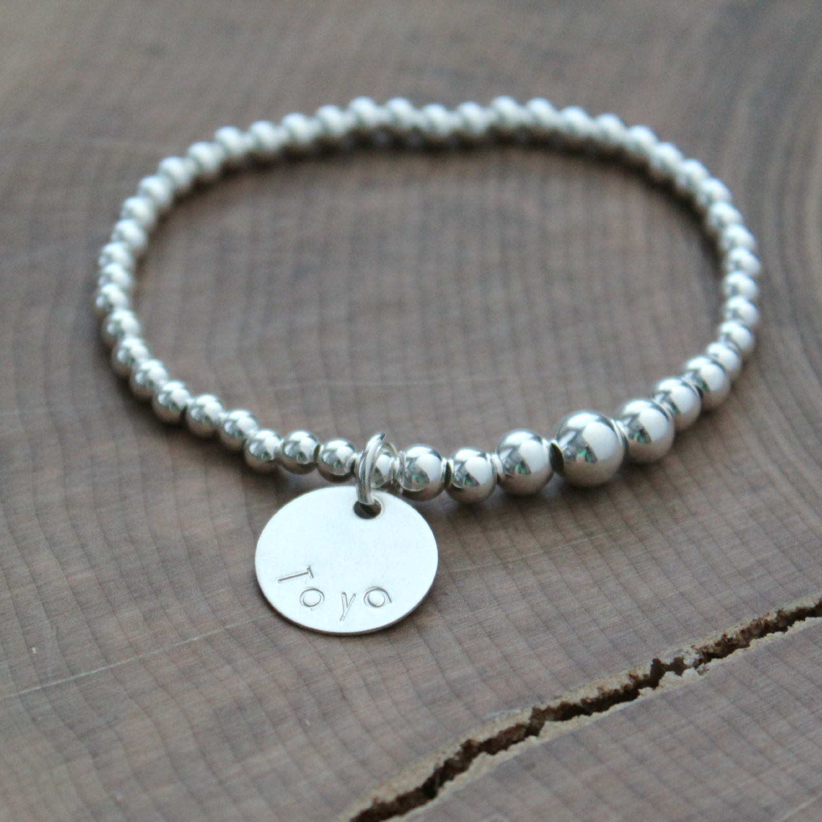 Sterling Silver Tiffany  Company Small Bead Bracelet