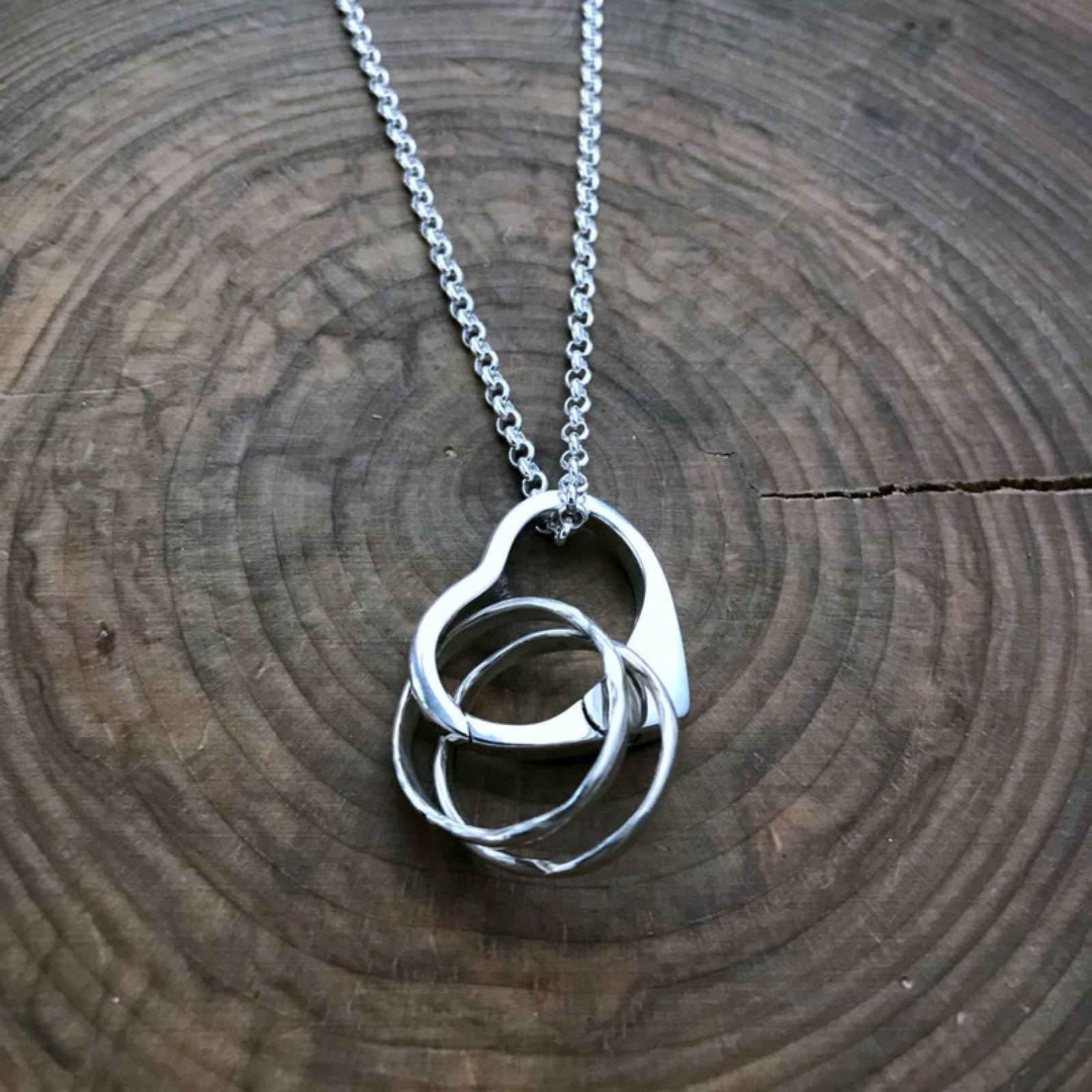 Heart shaped ring holder necklace discount