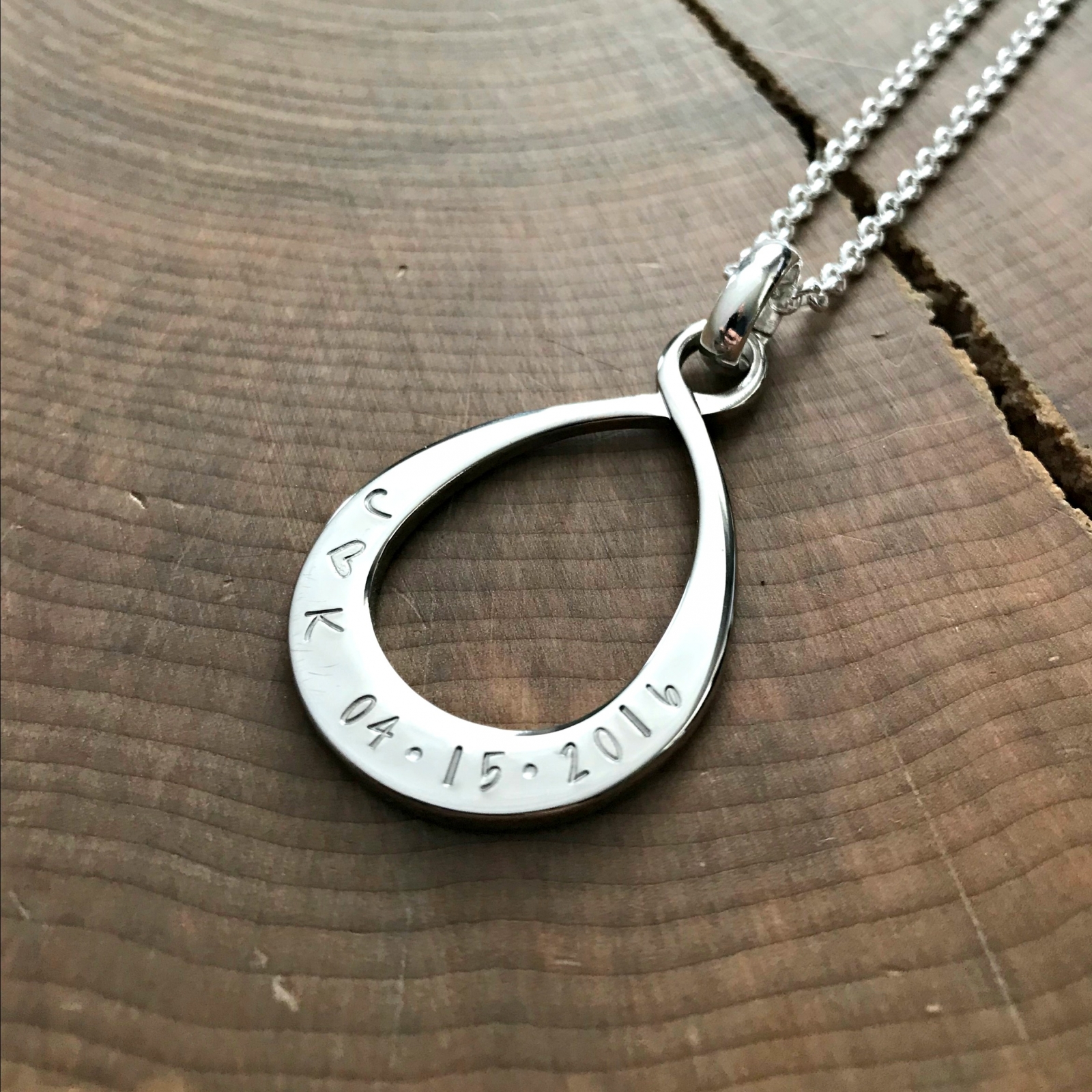 Personalized Infinity Necklace, Custom Family Infinity Necklace 2 Sisters Handcrafted