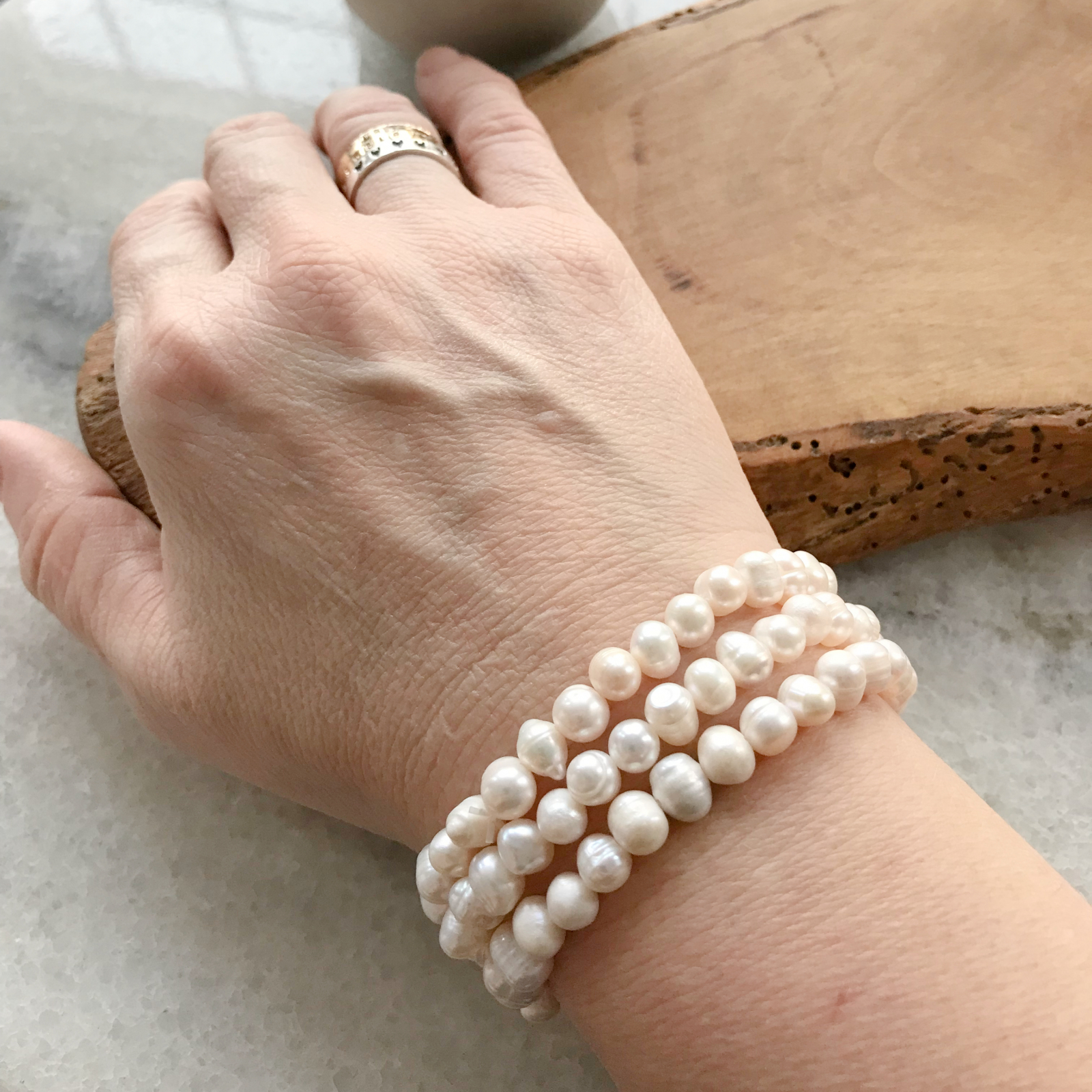 Fresh Water Pearl Bracelet Classic Pearl Bracelet 2 Sisters