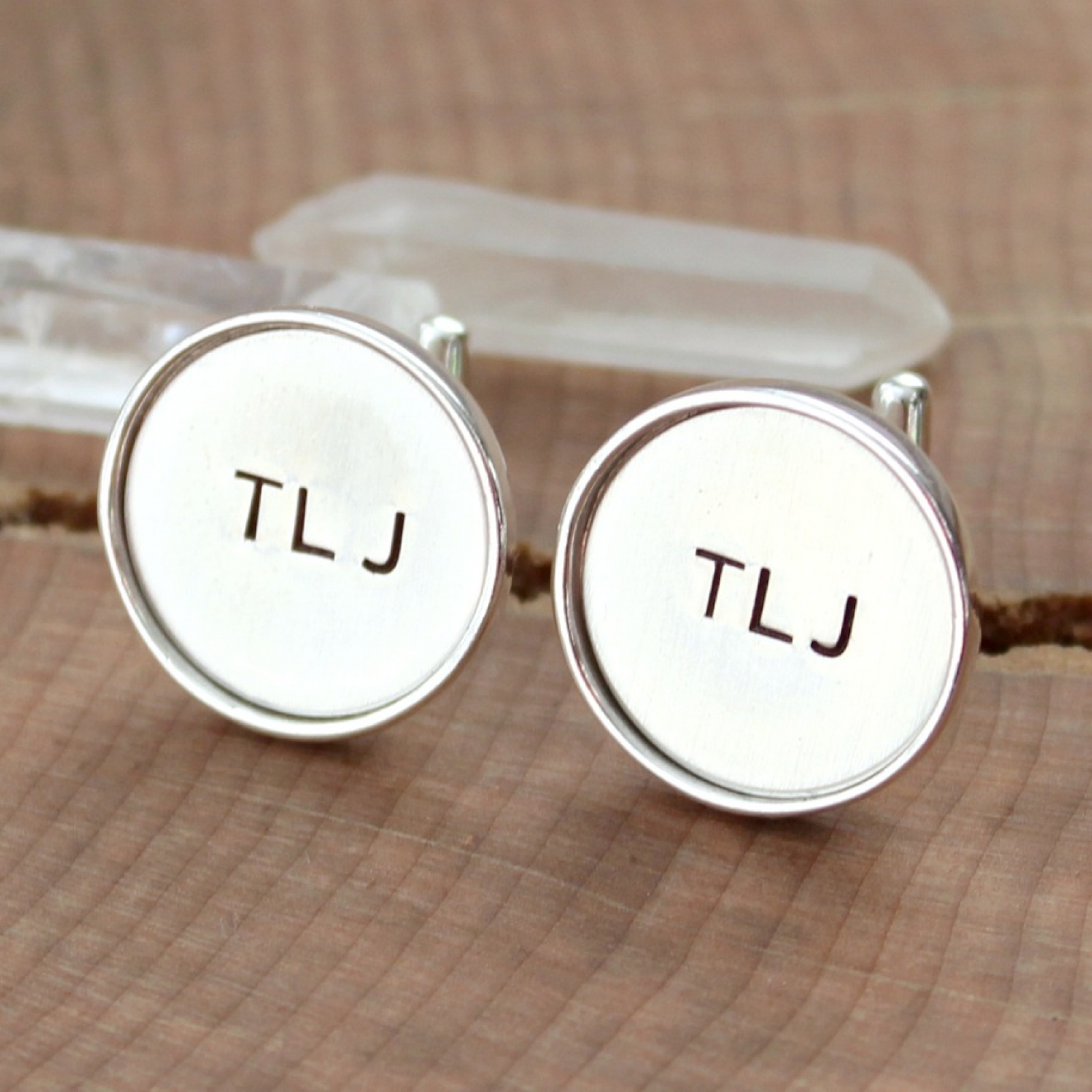  Monogrammed cufflinks Mens monogram cufflinks Sterling