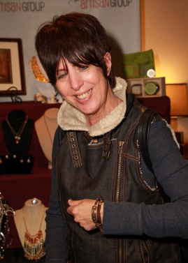 Dianne Warren Wearing 2 Sisters Handcrafted Bold and Bling BE Something Bracelet