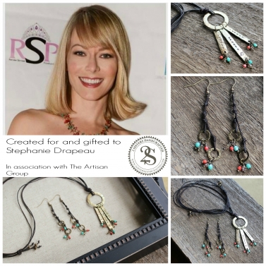 Stephanie Drapeau gifted Vintage Inspired Inspirational Leather & Brass Set