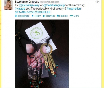 A gracious Thank you Tweet fro Stephanie Drapeau