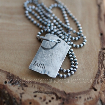 Men's Personalized Rustic & Irregular Dog Tag Necklace
