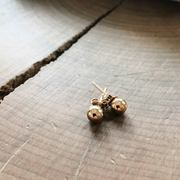 Gold Ball Stud Earrings - Abundance Stud Earrings