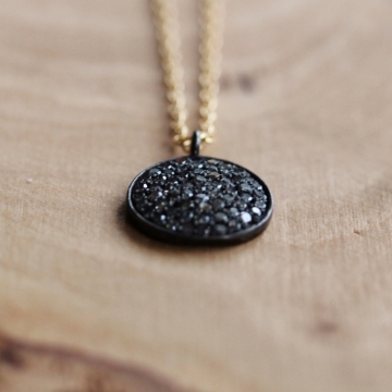 Pave Diamond Eclipse Necklace - A Symbol of Renewal