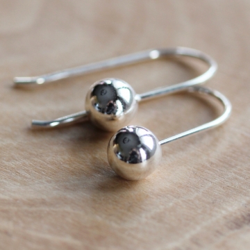 Sterling Silver Ball Dangle Earrings - Abundance Dangle Earrings