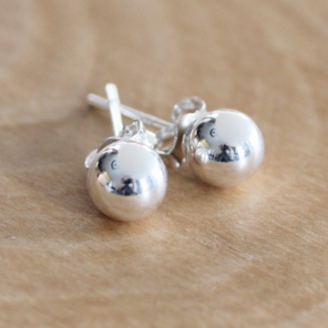 Sterling Silver Ball Post Earrings - Abundance Stud Earrings