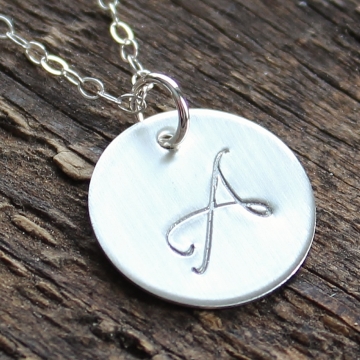 Personalized Silver Necklace • Initial Necklace • Gift For Her • Personalized Monogram • Anna Necklace