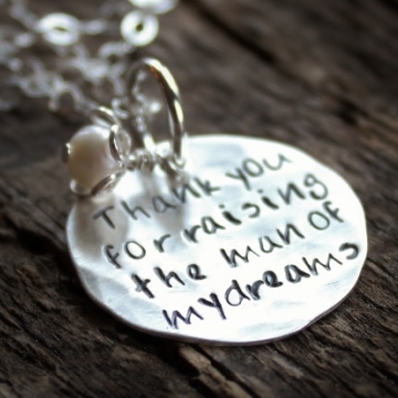 Personalized Thank You For Raising The Man Of My Dreams Necklace
