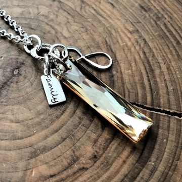 Customized Holiday Special Edition Necklace, Swarovski Crystal Pendant Necklace - The Joy Necklace