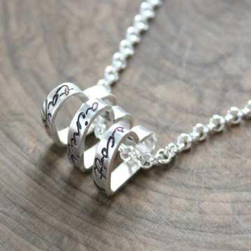 Personalized Dainty Heart Necklace, Sterling Silver - Rikee Necklace