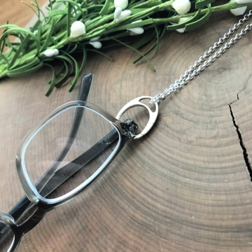 Sterling Silver Ring Holder Necklace, Ring Holder Chain, Wedding Ring Holder, Glasses Holder Necklace - Alana Necklace