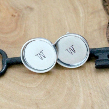 Personalized Sterling Silver Cuff Links, Monogramed Or Initials
