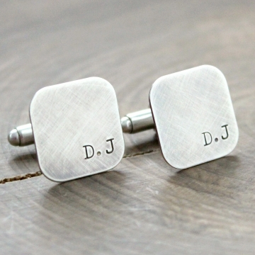 Personalized Sterling Silver Men's Cuff Links - The Douglas Links
