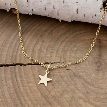 Petite Gold Star Necklace, Gold Star Motivation Necklace